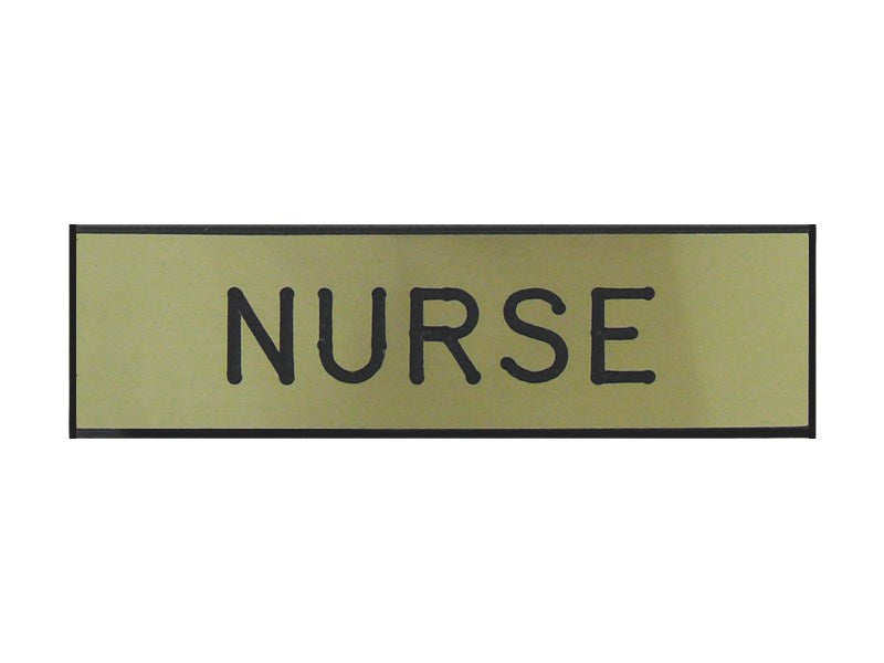 Badge-Nurse-Pin w/Safety Catch-Gold/Black