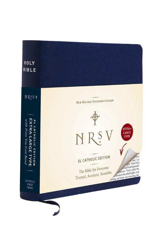 NRSV XL Catholic Edition-Large Print-Blue LeatherLike