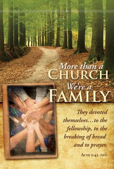 Welcome Folder-More Than Church We're Family (Acts 2:42) (Pack Of 12)