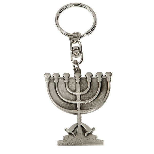 Key Chain-Menorah-Pewter (#4567)