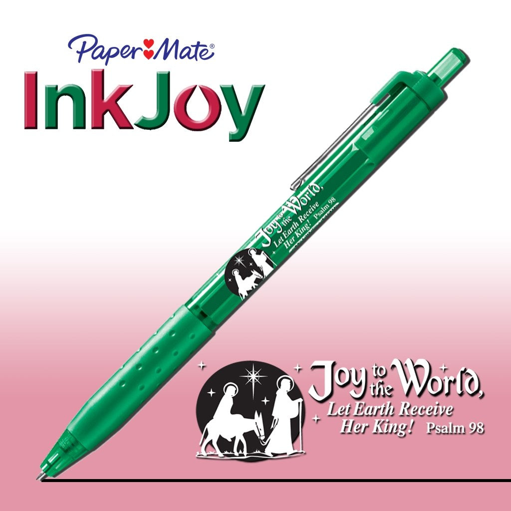 Pen-Christmas-Paper Mate InkJoy-Joy To The World-Green