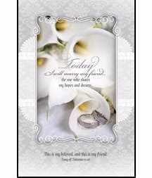 Bulletin-Today I Will Marry My Friend (Song Of Solomon 5:16 KJV) (Pack Of 100)