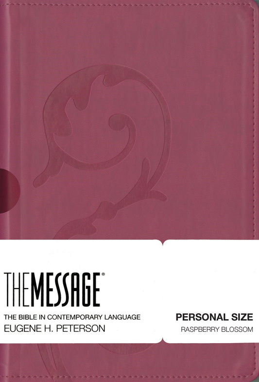 The Message/Personal Size Bible (Numbered Edition)-Raspberry Blossom LeatherLook