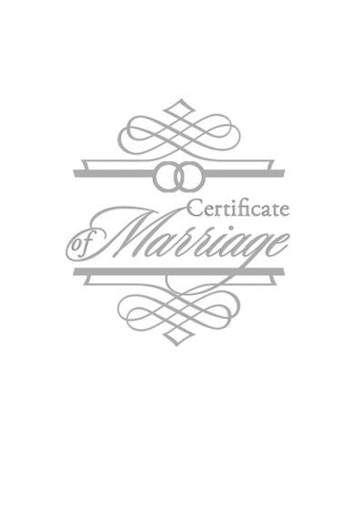 Certificate-Marriage w/8 Page Program (Silver Foil Embossed Premium Stock) (Pack of 6)