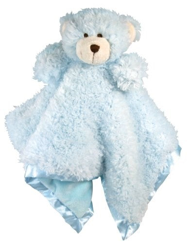 Blankie-Cuddle Bud-Bear-Satin Trimmed-Blue (18 x 18)