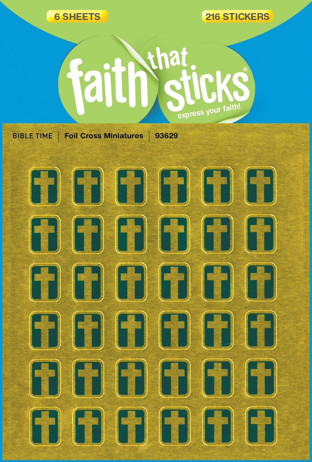 Sticker-Foil Cross Miniatures (6 Sheets) (Faith That Sticks)
