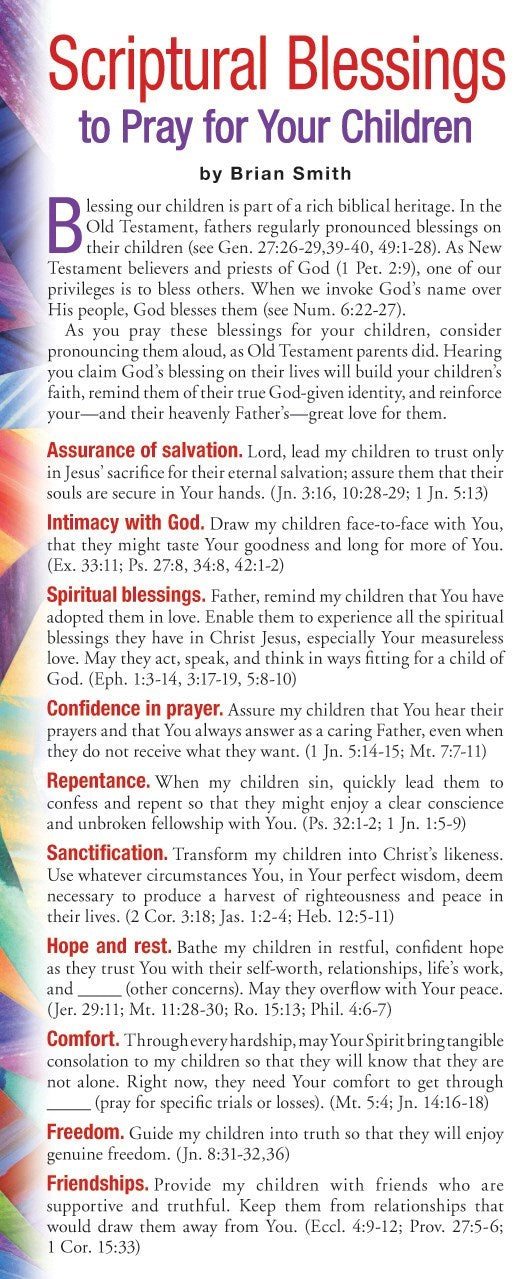 Bookmark-Scriptural Blessings To Pray For Your Children (Pack Of 50)