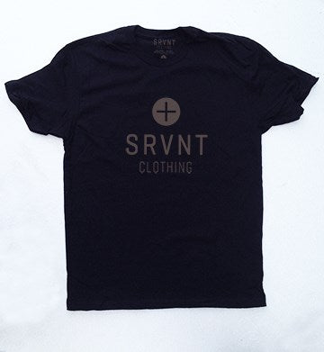Tee Shirt-Srvnt Plus Womens Boyfriend Tee-Xs-Black W/Grey
