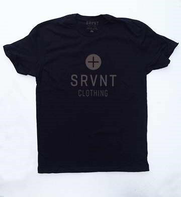 Tee Shirt-Srvnt Plus Womens Boyfriend Tee-Medium-Black W/Grey