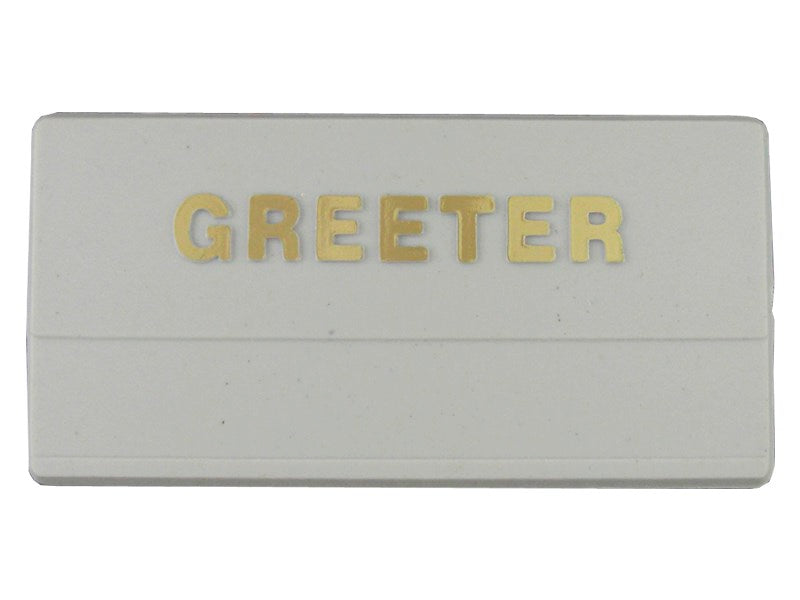 Badge-Greeter w/Name-Clip Back (2-3/4 x 1-1/2) (Pack Of 24)