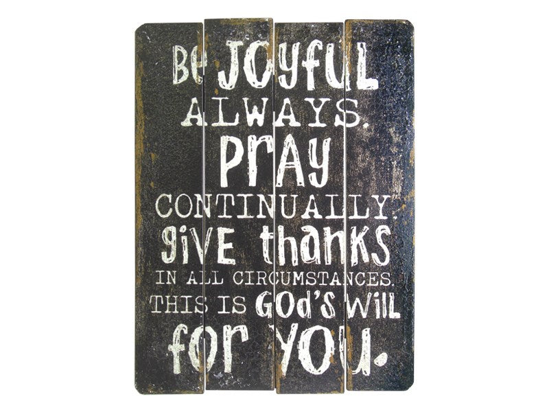 Wall Sign-Be Joyful-Wood Slat (12 x 16)