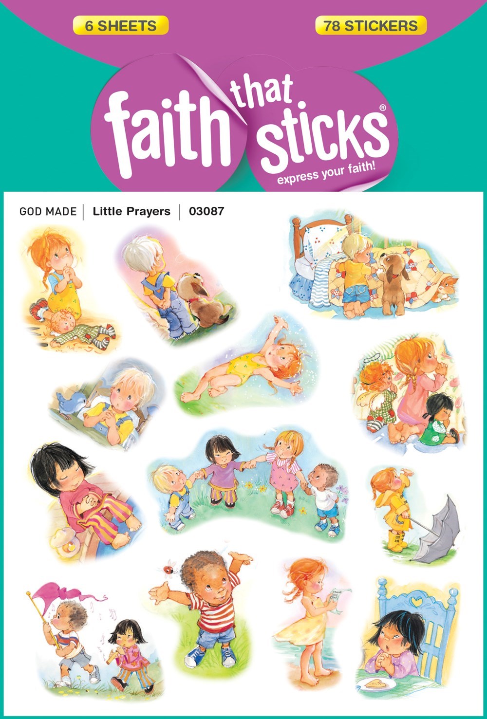 Sticker-Little Prayers (6 Sheets) (Faith That Sticks)