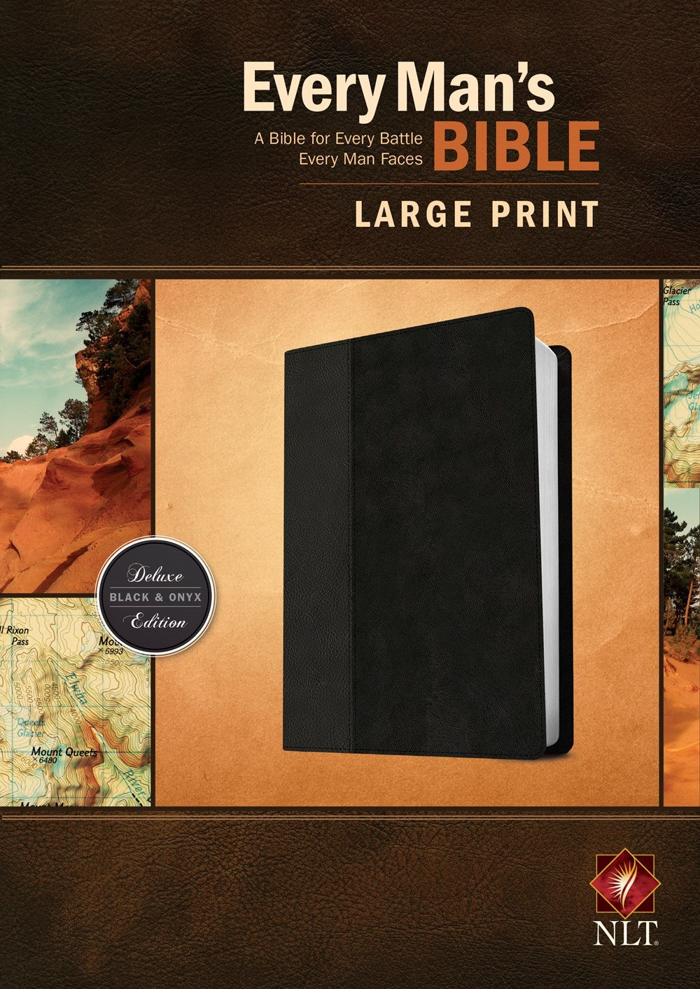 NLT Every Man's Bible/Large Print-Black/Onyx TuTone