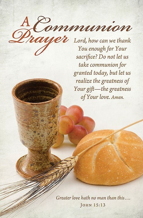 Bulletin-A Communion Prayer (John 15:13 KJV) (Pack Of 100)