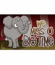 Postcard-Missed You-Missed U Big Time/Elephant (Pack Of 25)