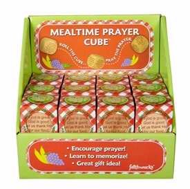 Prayer Cube-Mealtime Prayer Cubes w/Display & Gift Box (Pack Of 24) (PKGT)