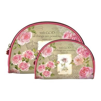 Cosmetic Duo Set-With God/Roses (Set Of 2)