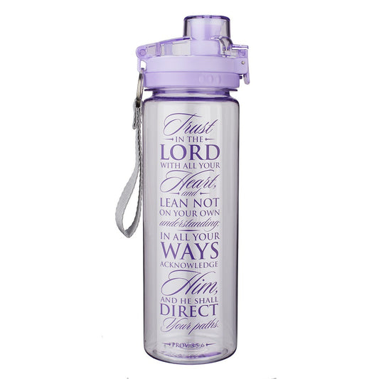Water Bottle-Trust In The Lord-Purple (25 Oz)