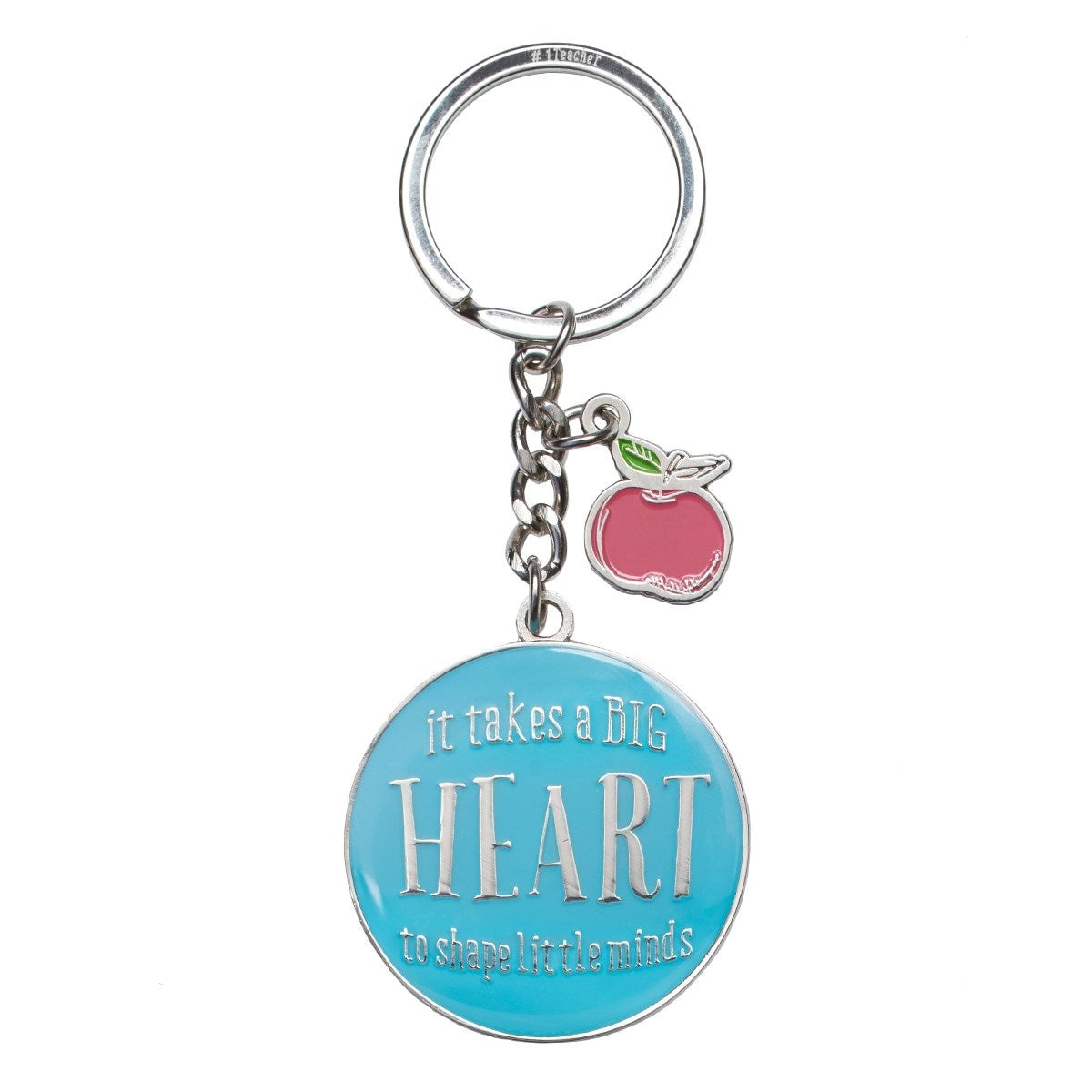 Keyring-Teacher/It Takes A Big Heart w/Gift Tin-Blue