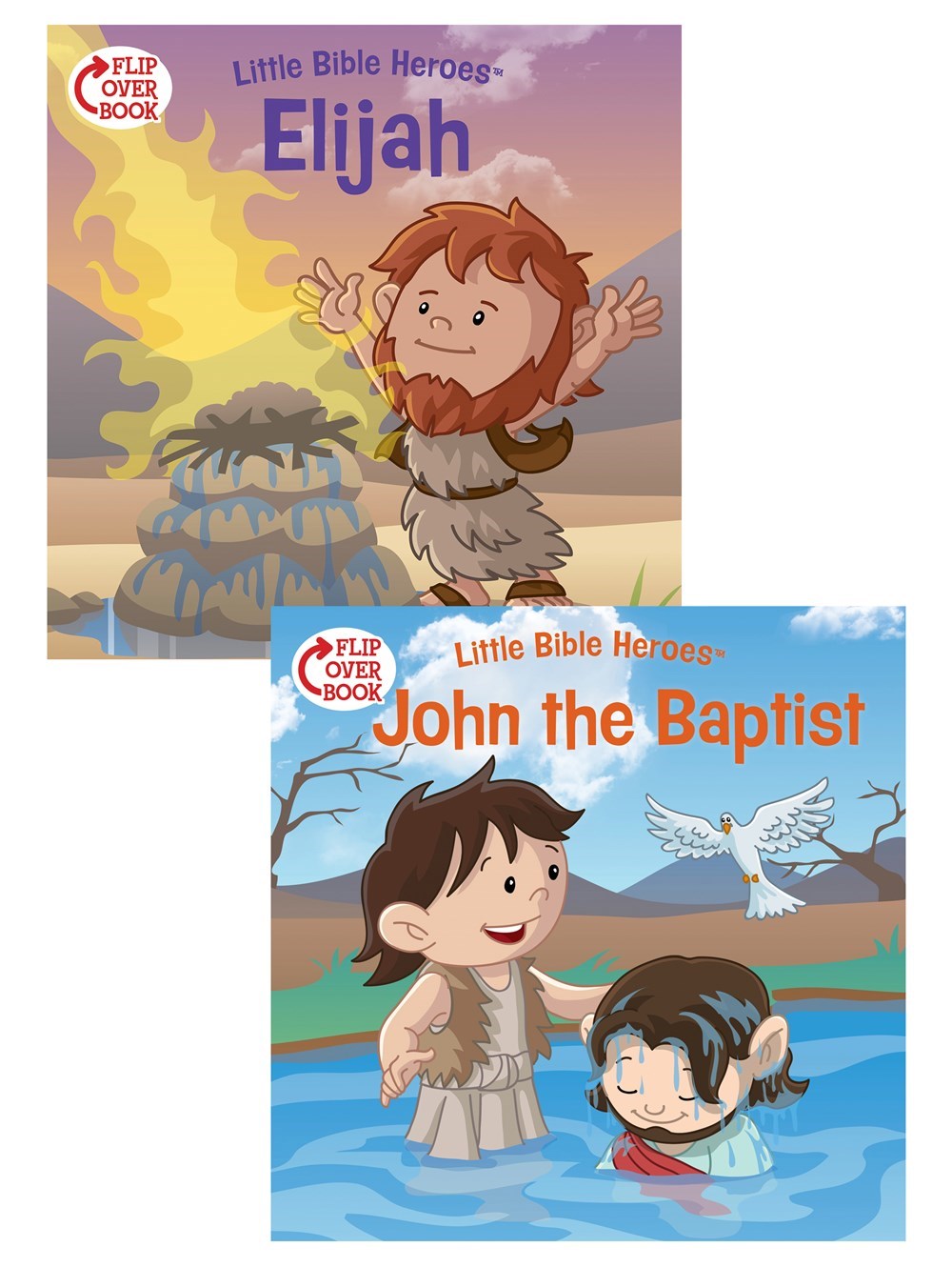 Elijah/John The Baptist Flip-Over Book (Little Bible Heroes)