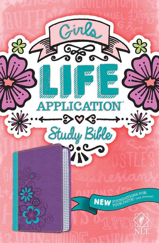 NLT Girls Life Application Study Bible (Revamped)-Green/Purple TuTone