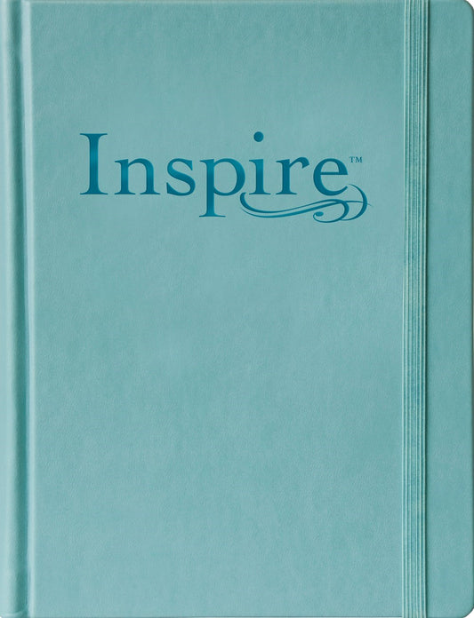 NLT Inspire Bible/Large Print-Tranquil Blue Hardcover