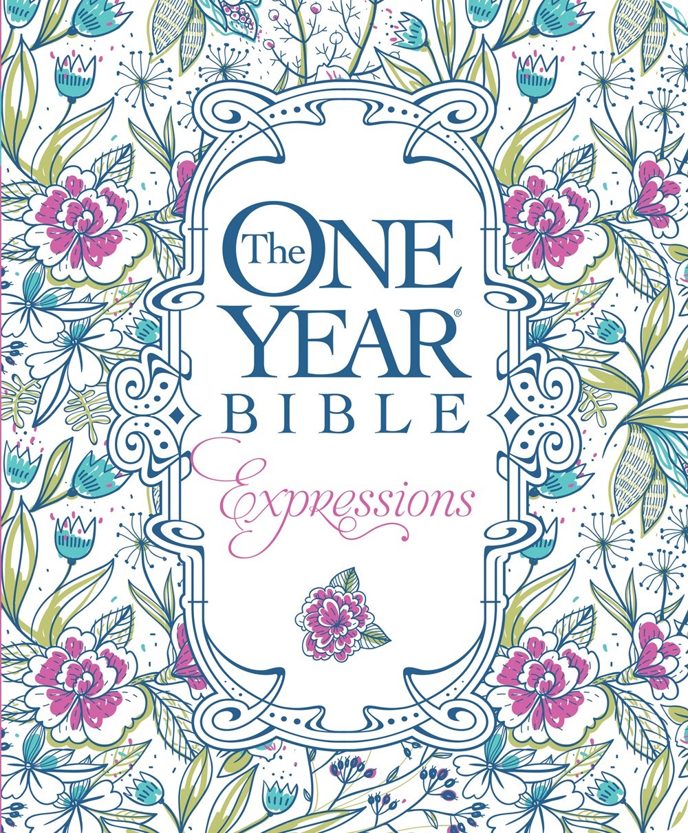 NLT The One Year Creative Expressions Bible-Deluxe Floral Softcover