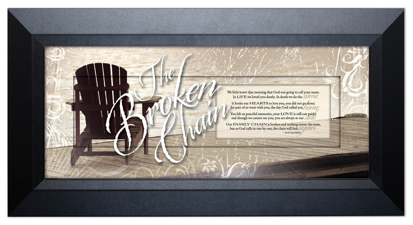Framed Art-Broken Chain (16" x 8")