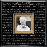 Frame-Artisan Glass-Broken Chain (Easel Backed) (12 x 12) (Holds 4x4 Photo)