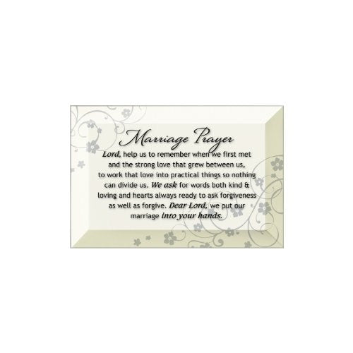 Glass Plaque-Marriage Prayer (6 x 4)