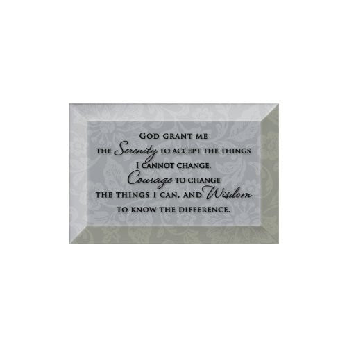 Glass Plaque-Serenity Prayer (6 x 4)