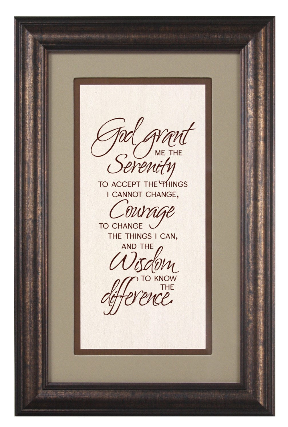 Framed Art-Traditions-Serenity Prayer (8.5" x 12.5")