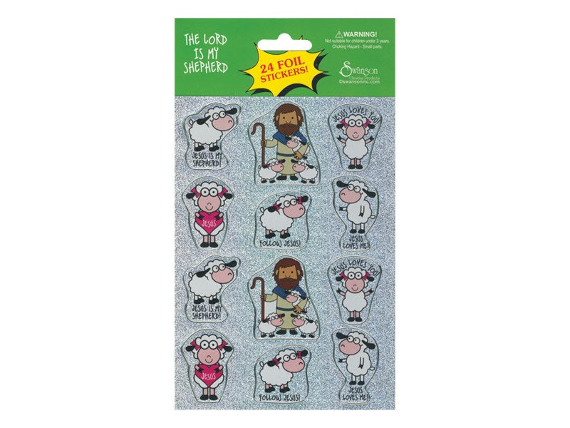 Stickers Foil Lord Is My Shepherd (Pack Of 10)