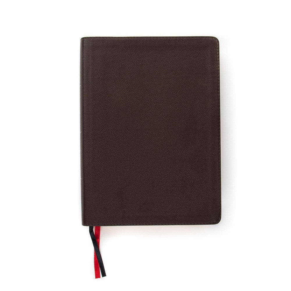 CSB Study Bible-Brown Genuine Leather Indexed