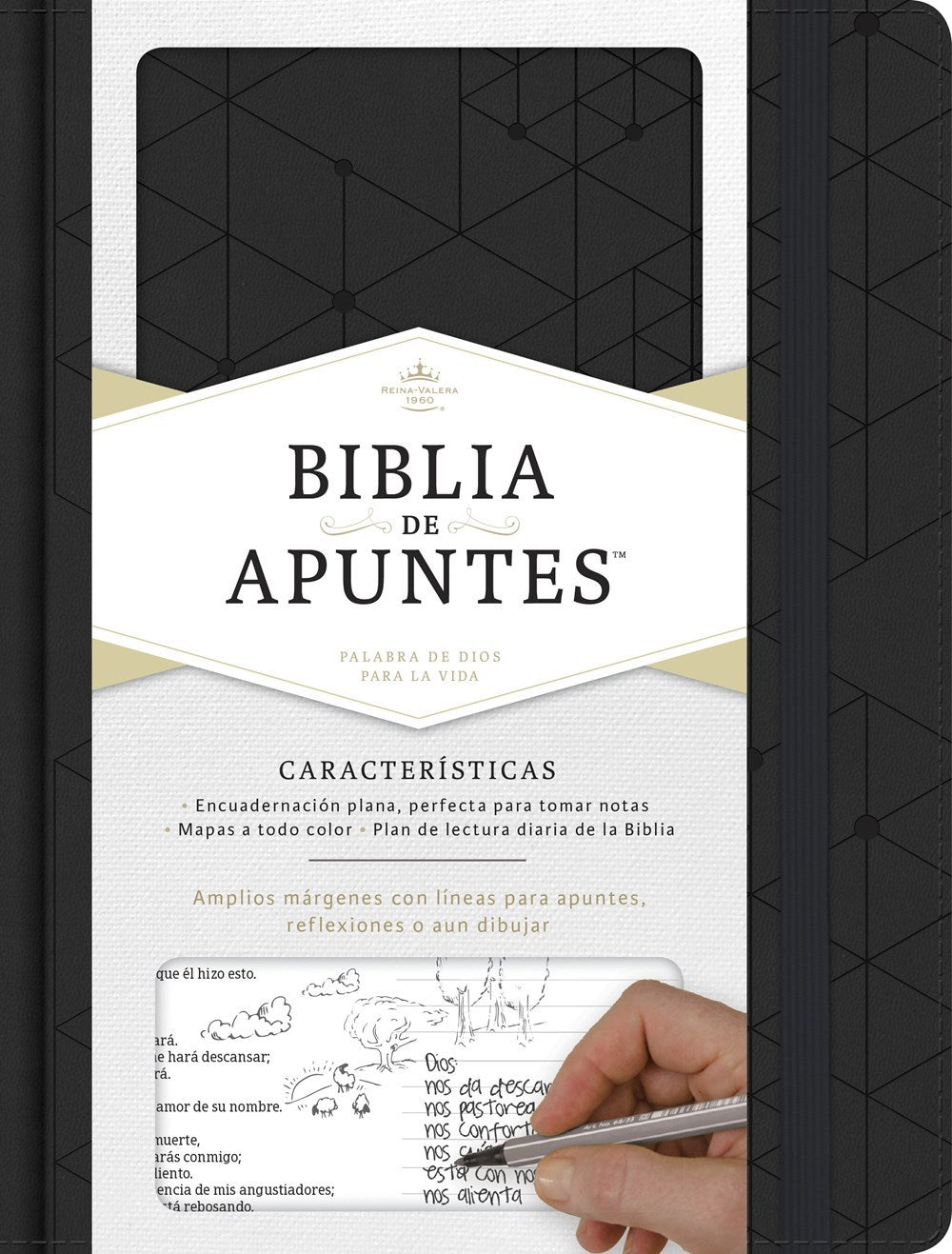 RVR 1960 Biblia de Apunte (Notetaking Bible)-Black LeatherTouch