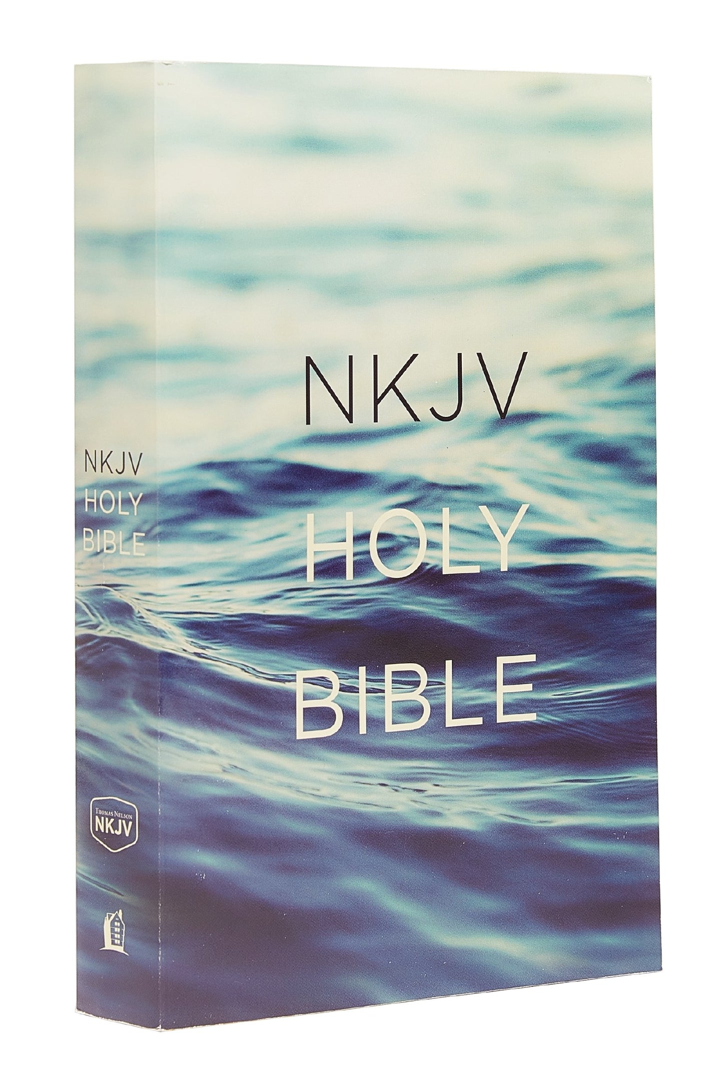 NKJV Value Outreach Bible-Blue Scenic Softcover