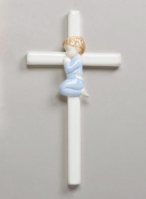 Wall Cross-Baby-Boy Praying (7.5")