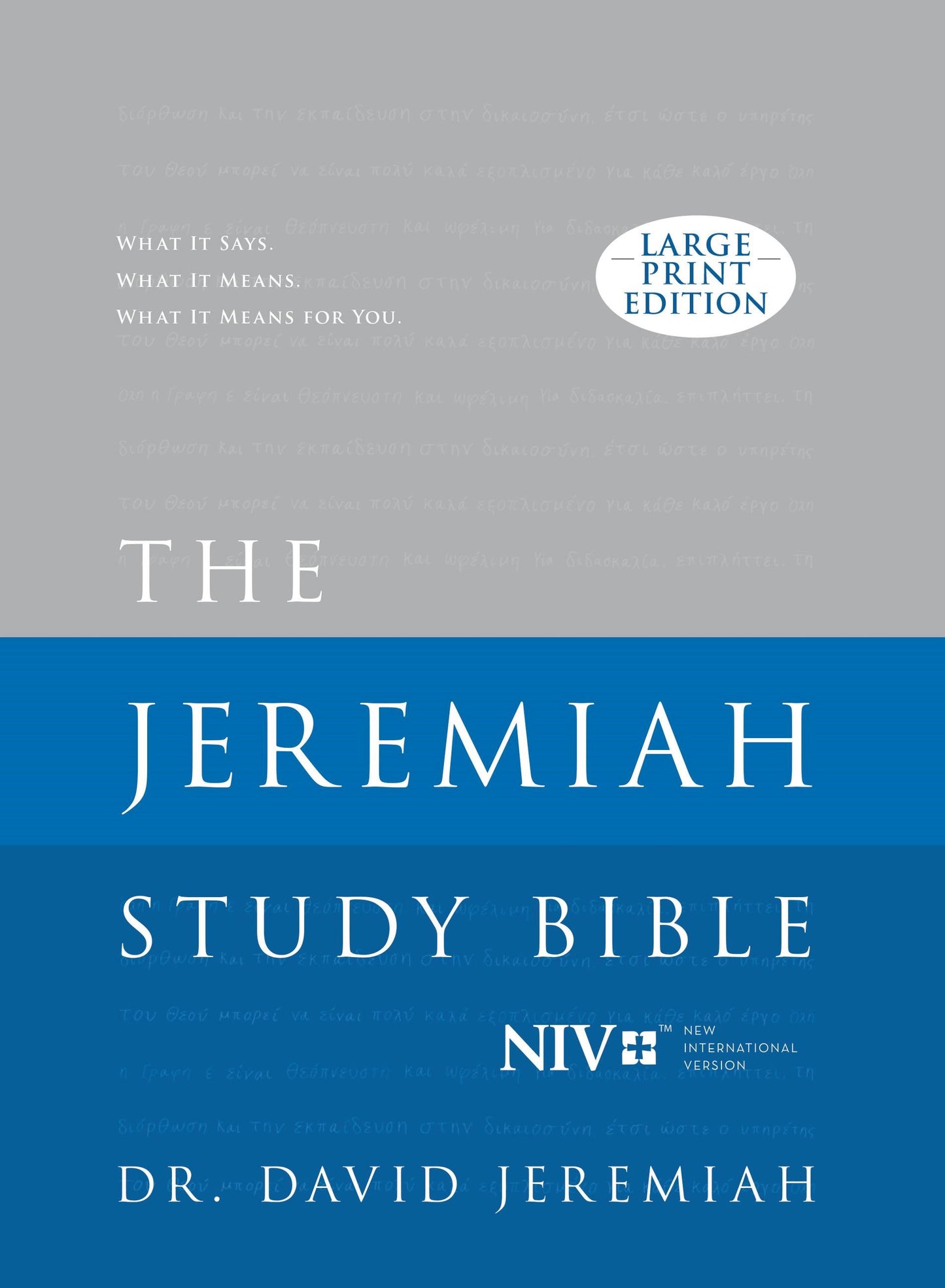 NIV The Jeremiah Study Bible/Large Print-Hardcover