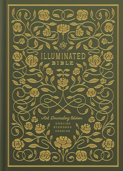 ESV Illuminated Bible-Art Journaling Edition-Green Hardcover