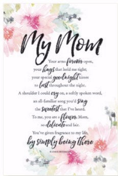 Plaque-Woodland Grace-My Mom Your Arms (6 x 9)