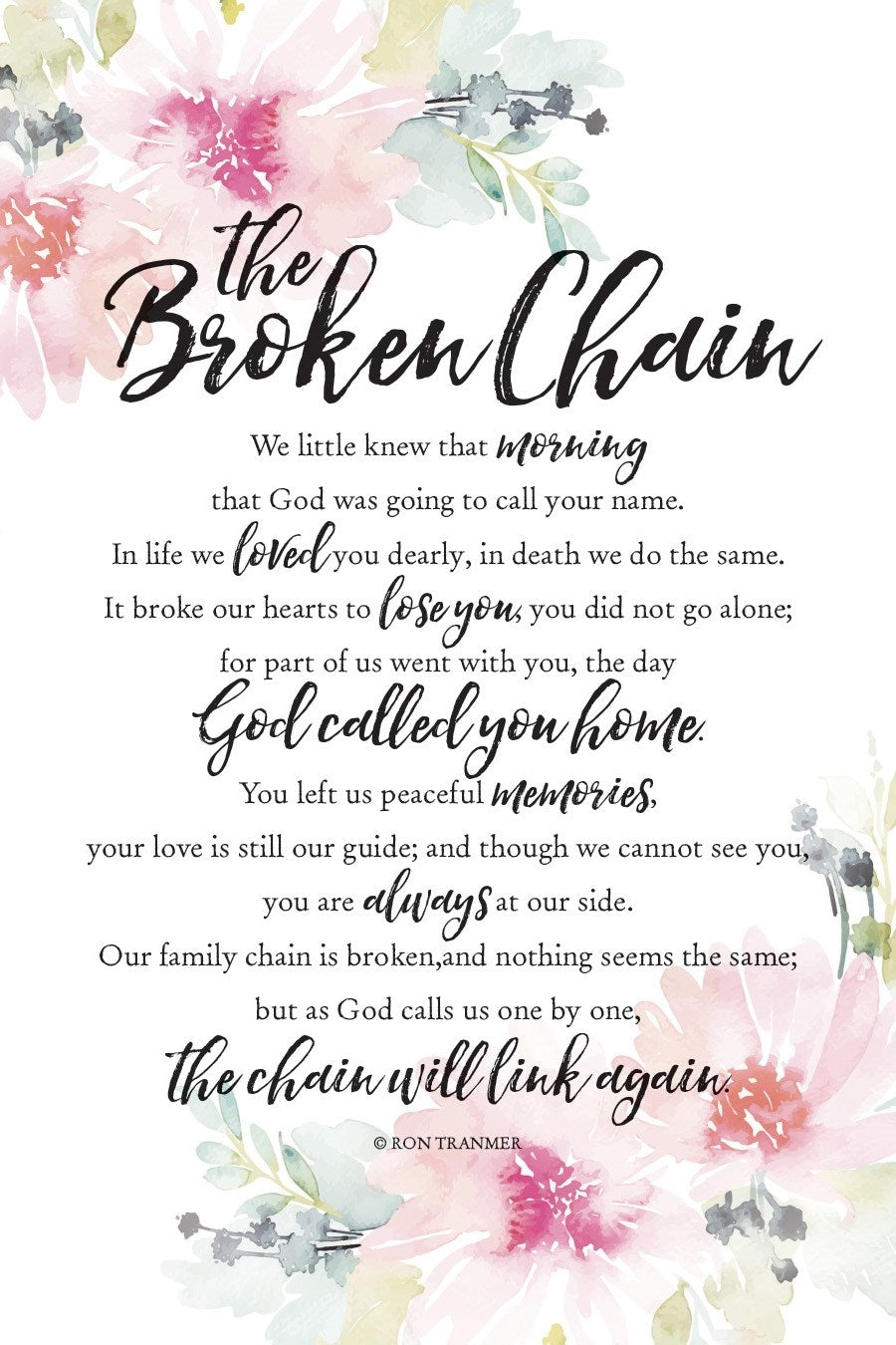 Plaque-Woodland Grace-Broken Chain (6 x 9)