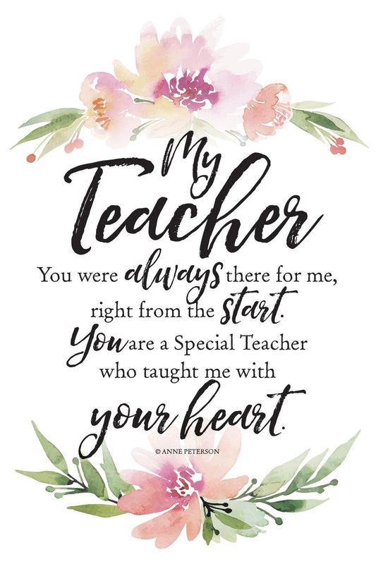 Plaque-Woodland Grace-My Teacher (6 x 9)