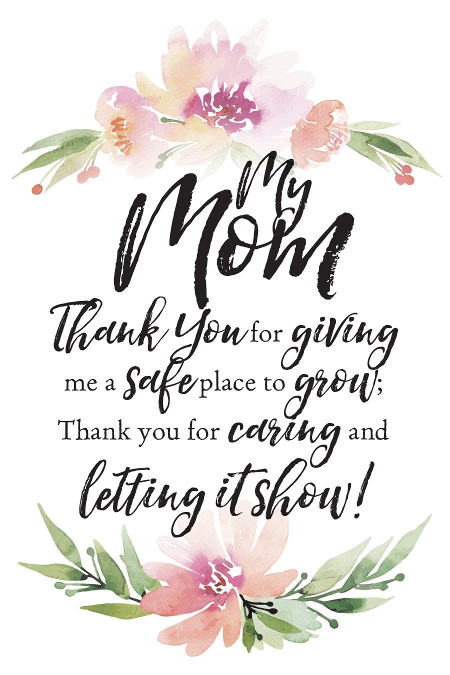 Plaque-Woodland Grace-My Mom Your Arms (6 x 9)