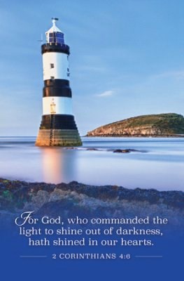 Bulletin-For God Who Commanded The Light To Shine/Darkness (2 Corinthians 4:6 KJV) (Pack Of 100)