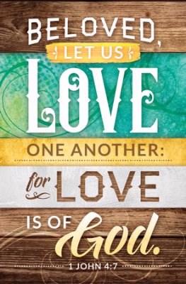 Bulletin-Beloved Let Us Love One Another (1 John 4:7 KJV) (Pack Of 100)