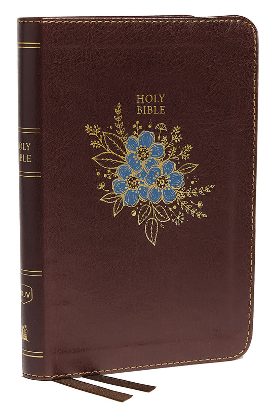 NKJV Thinline Bible/Compact (Comfort Print)-Burgundy Leathersoft
