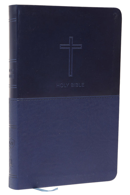 NKJV Thinline Bible (Comfort Print)-Navy Leathersoft