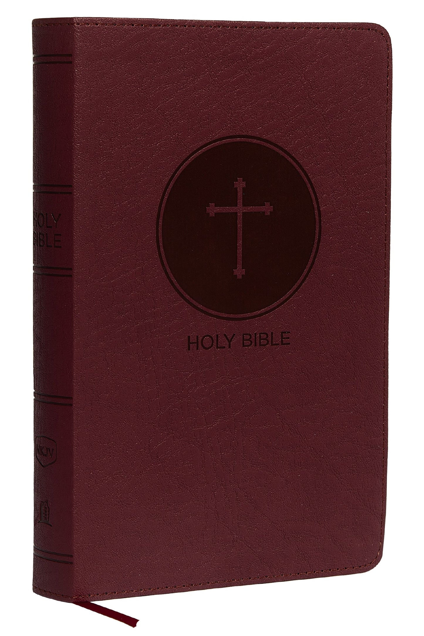 NKJV Deluxe Gift Bible (Comfort Print)-Burgundy Leathersoft