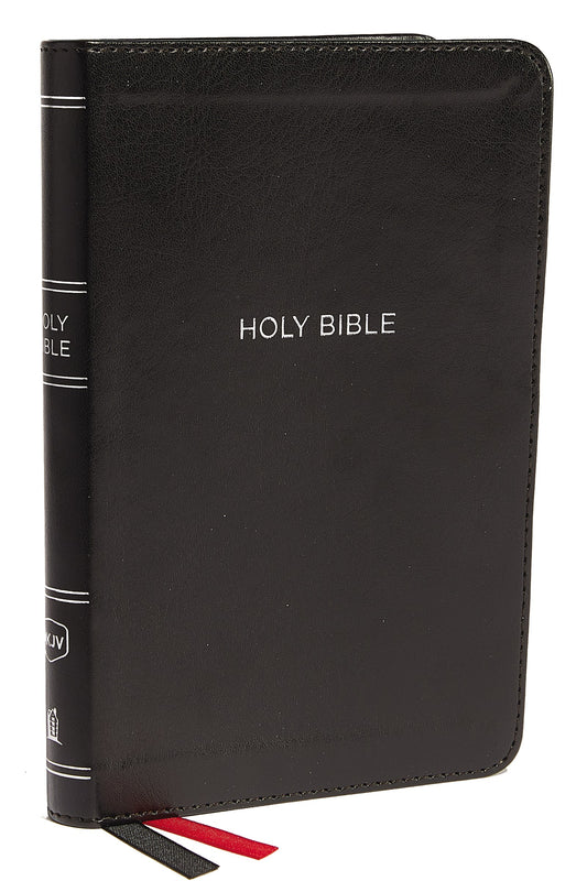 NKJV Thinline Bible/Compact (Comfort Print)-Black Leathersoft