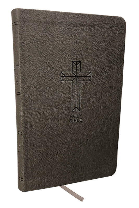 NKJV Thinline Bible (Comfort Print)-Charcoal Leathersoft